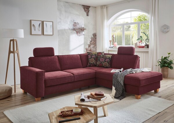 ROHOVÁ SEDAČKA, textil, tmavočervená Sit & More - Sedačky, Online Only