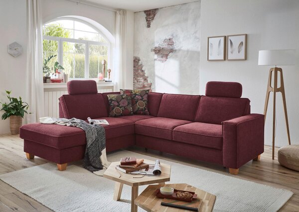 ROHOVÁ SEDAČKA, textil, tmavočervená Sit & More - Sedačky, Online Only