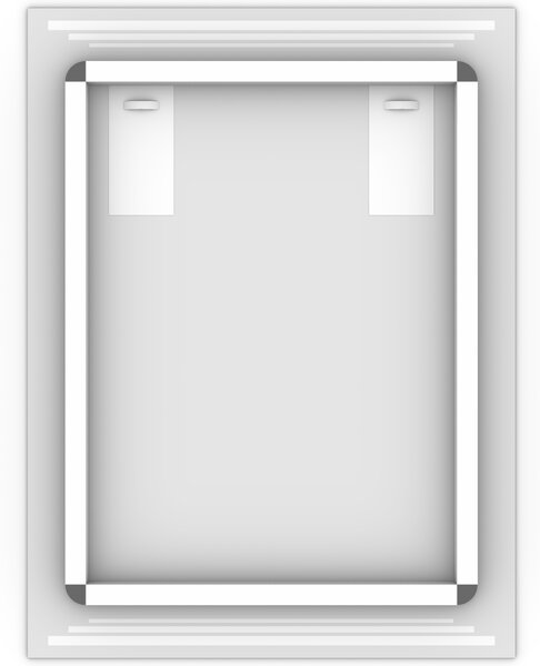 LED zrkadlo Art Deco Orizzonte - Vertikálne Veľkosť Zrkadla (šírka x výška): 50x50 cm, Ovládanie: diaľkový ovládač - biely (+40€), Farba osvetlenia: Studená biela (+0€)