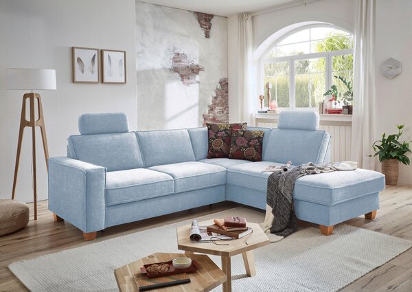 ROHOVÁ SEDAČKA, textil, svetlomodrá Sit & More - Sedačky, Online Only