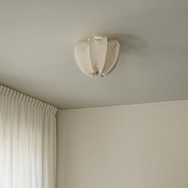 Stropné Lampa Watt & Veke, Anna, stmievateľné, Béžová, Spálňa, Tkanina / Textil, Dizajnový