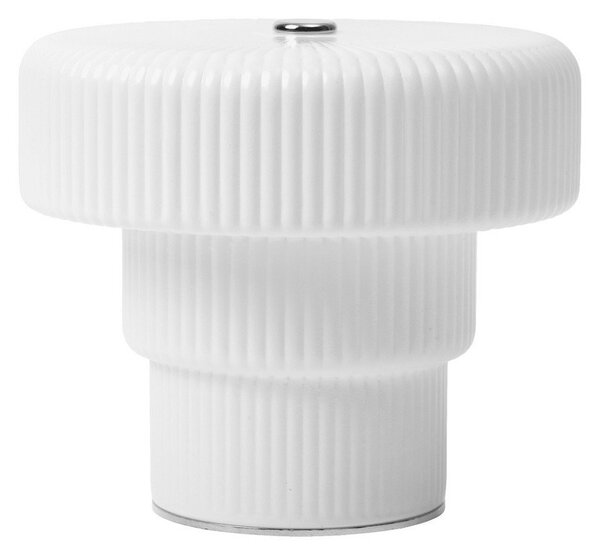 Stolové Lampa ferm LIVING, Ripple, stmievateľné, Biela, Obývacia izba, Sklo, Moderný