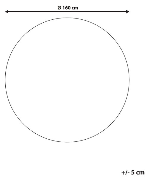 Detský koberec svetlobéžový bavlnený 160 cm okrúhly tvar možnosť prať v práčke geometrický vzor moderný štýl detská izba