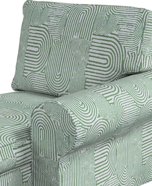 Poťah na ležadlo Ektorp (pravé) farba produktu zelená látka zapletaná, vzorované