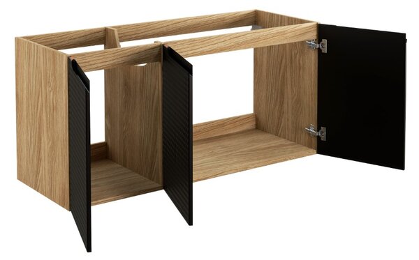 Skrinka pod umývadlo LUXOR Black 82-120-3D | 120 cm s dvierkami