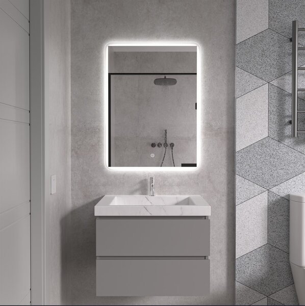 Erga Ava, LED zrkadlo 60x80cm, 2185 lm, 6500K, predné/zadné osvetlenie, ERG-V01-120-6080-00