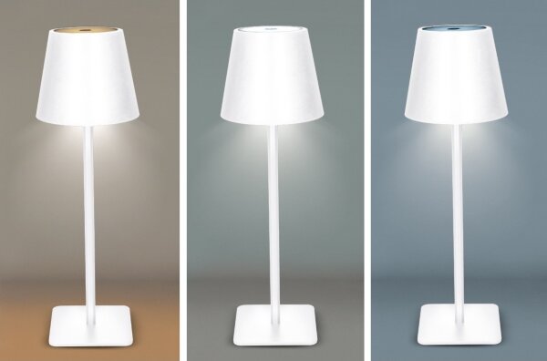 Solight WO69-W - LED stmievateľná nabíjateľná dotyková stolná lampa LUCCA LED/3,7V 2000 mAh biela