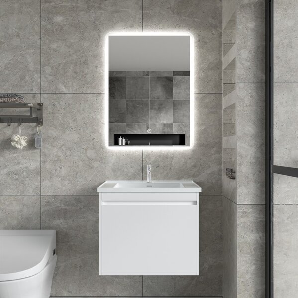 Erga Ava, LED zrkadlo 60x80cm, 2185 lm, 6500K, predné/zadné osvetlenie, ERG-V01-120-6080-00