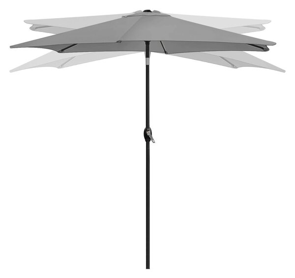 LONGWELL INDUSTRIAL LTD Skladací záhradný slnečník 210 cm - šedý