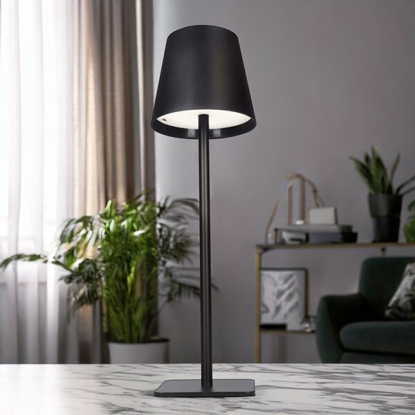 Solight WO69-B - LED stmievateľná nabíjateľná dotyková stolová lampa LUCCA LED/3,7V 2000 mAh čierna