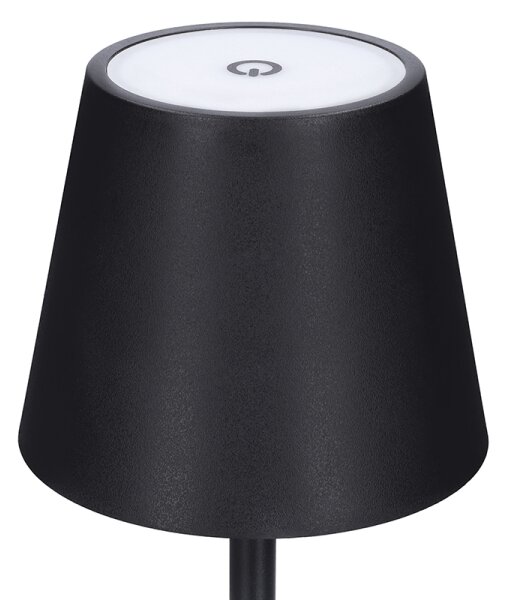 Solight WO69-B - LED stmievateľná nabíjateľná dotyková stolová lampa LUCCA LED/3,7V 2000 mAh čierna
