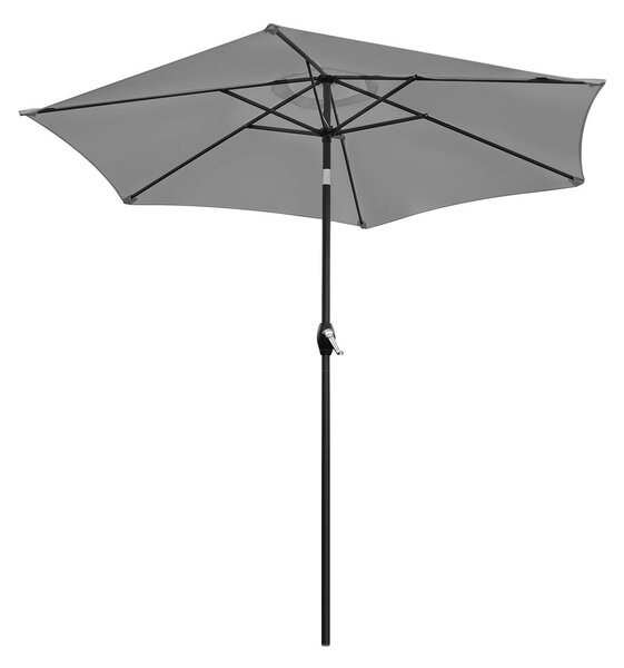 LONGWELL INDUSTRIAL LTD Skladací záhradný slnečník 210 cm - šedý