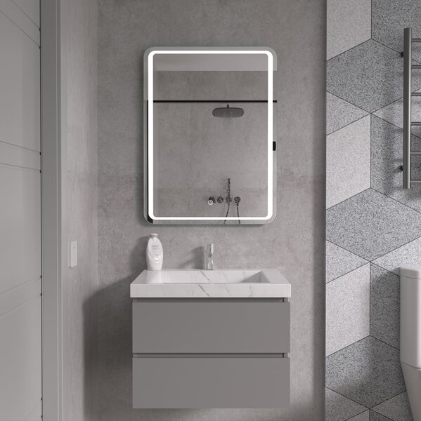 Erga Mia, LED zrkadlo 60x80cm, 2185 lm, 6500K, predné/zadné osvetlenie, ERG-V01-117-6080-00