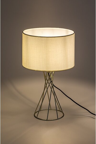 Rabalux 74081 - Stolová lampa NIVRA 1xE27/40W/230V zlatá/biela
