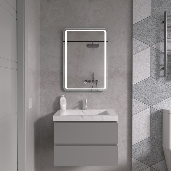 Erga Mia, LED zrkadlo 50x70cm, 1840 lm, 6500K, predné/zadné osvetlenie, ERG-V01-117-5070-00