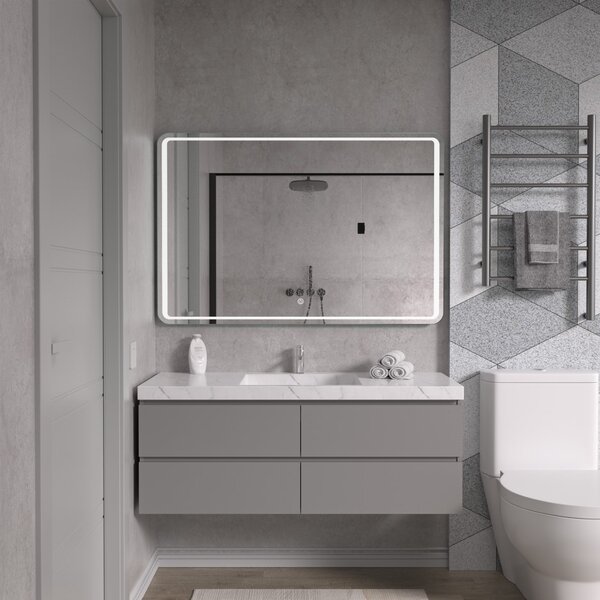 Erga Mia, LED zrkadlo 120x80cm, 3105 lm, 6500K, predné/zadné osvetlenie, ERG-V01-117-1280-00