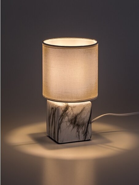 Rabalux 74069 - Stolná lampa NALISA 1xE14/40W/230V biela/mramorový dekor