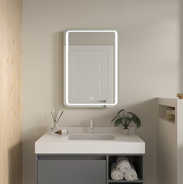 Erga Mia, LED zrkadlo 50x70cm, 1840 lm, 6500K, predné/zadné osvetlenie, ERG-V01-117-5070-00