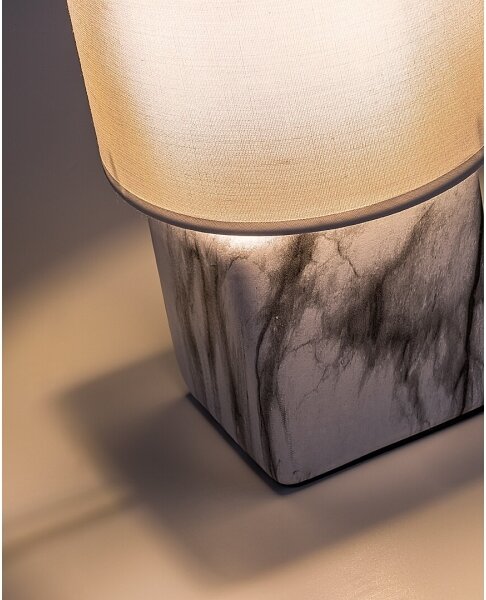 Rabalux 74069 - Stolná lampa NALISA 1xE14/40W/230V biela/mramorový dekor
