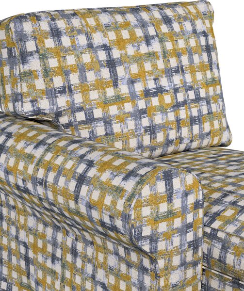 Poťah na ležadlo Ektorp (ľavé) farba produktu modrá látka zapletaná, vzorované