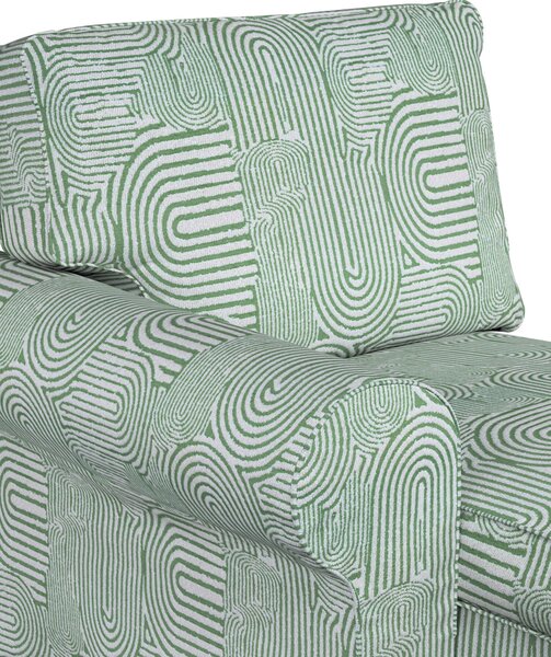 Poťah na ležadlo Ektorp (ľavé) farba produktu zelená látka zapletaná, vzorované