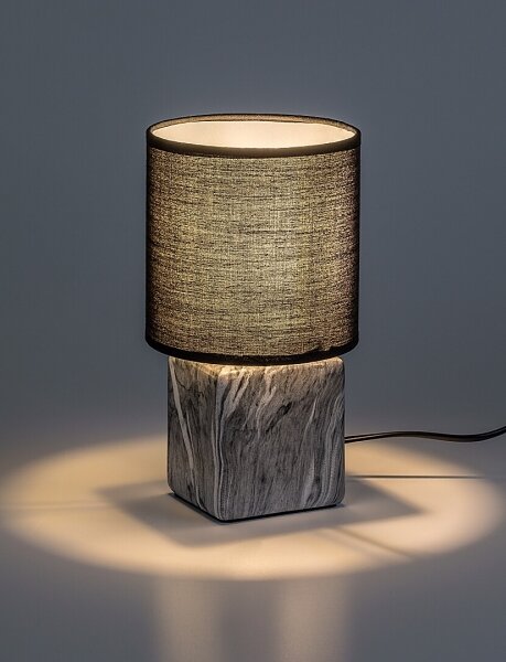 Rabalux 74068 - Stolná lampa NALISA 1xE14/40W/230V čierna/mramorový dekor