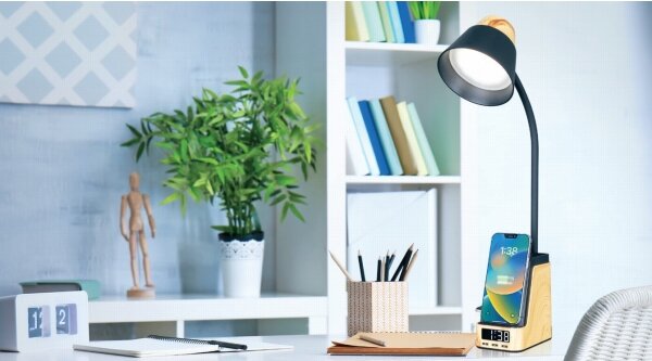 Immax 09000L - LED+CCT stmievateľná stolná lampa s bezdrôtovým nabíjaním Qi IDEAL LED/8W/230V béžová