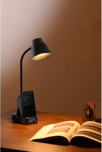 Immax 08999L - LED+CCT stmievateľná stolná lampa s bezdrôtovým nabíjaním QI IDEAL LED/8W/230V hnedá