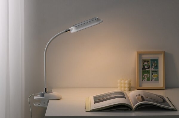 Immax 08997L - LED+CCT stmievateľná stolná lampa s klipom CLIP 7,5W/230V biela