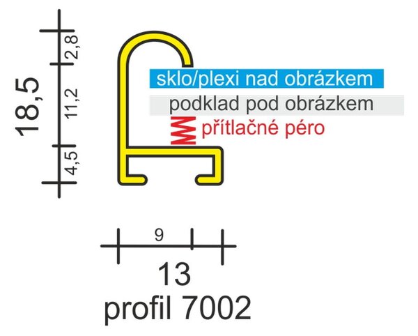 DANTIK rám na obraz 21x29,7 | ALU Platina matná (Sklo Čiré)