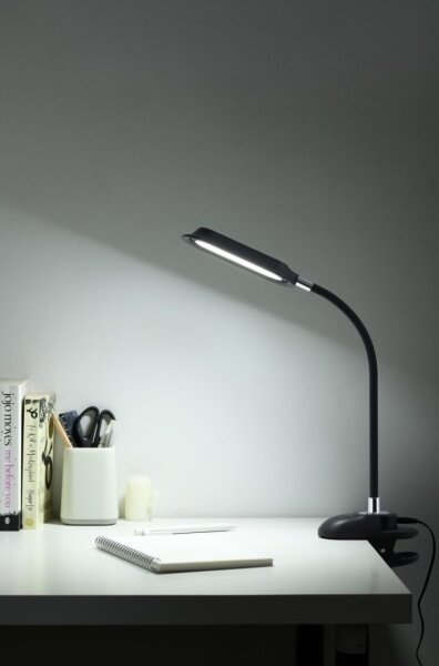 Immax 08998L - LED+CCT stmievateľná stolná lampa s klipom CLIP 7,5W/230V čierna