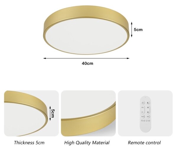 Immax NEO 07292L - LED+CCT stmievateľné stropné svietidlo SEMPLICI 36W/230V pr. 40 cm+DO