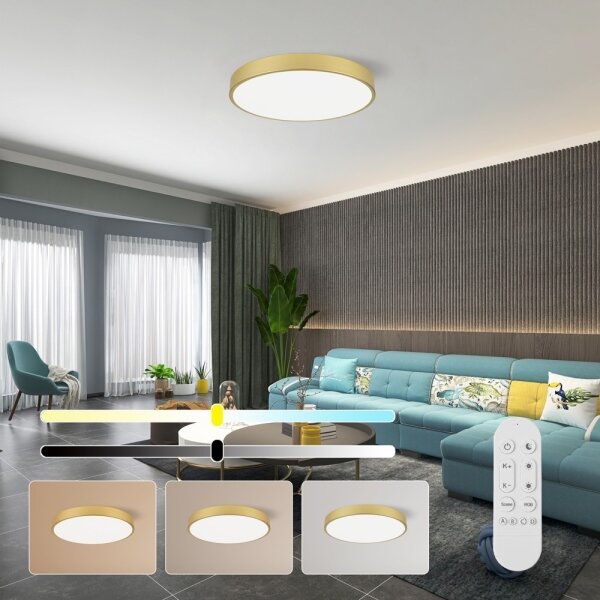 Immax NEO 07293L - LED+CCT stmievateľné stropné svietidlo SEMPLICI 60W/230V, priemer 60 cm + diaľkový ovládač