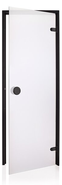 Andres saunové dvere Raiser 7x19 Black osika matted clear