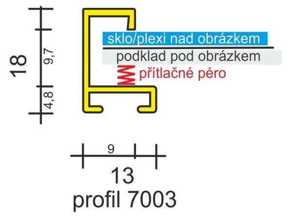 DANTIK rám na obraz 21x29,7 | ALU Stříbrná matná (Sklo Čiré)