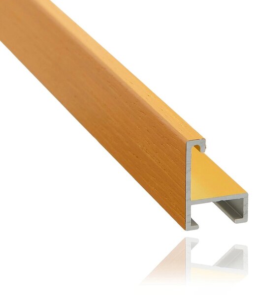 DANTIK rám na obraz 21x29,7 | ALU Dýha barevná žlutá (Sklo Čiré)