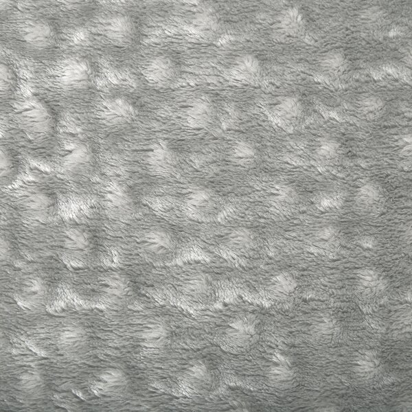 Deka svetlosivá polyester 200 x 220 cm bez vzoru jednofarebná s brmbolcami prikrývka moderný štýl doplnky obývačka spálňa