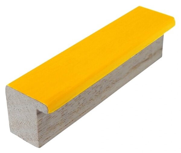 DANTIK rám na obraz 21x29,7 | PASTELKA žlutá rovná (Sklo Čiré)