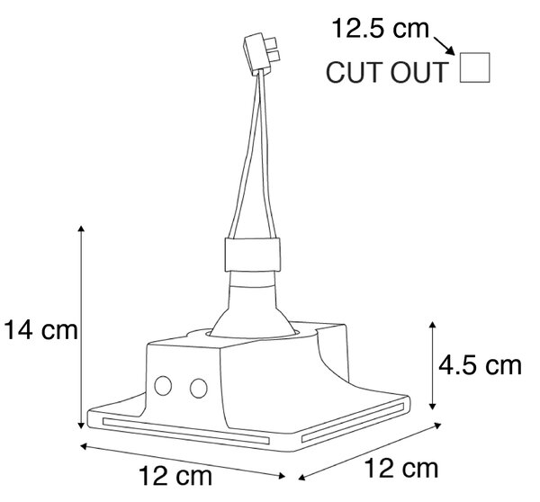Inteligentné zapustené bodové svietidlo biele 12 cm okrúhle vrátane Wifi GU10 50 mm - Gypsy