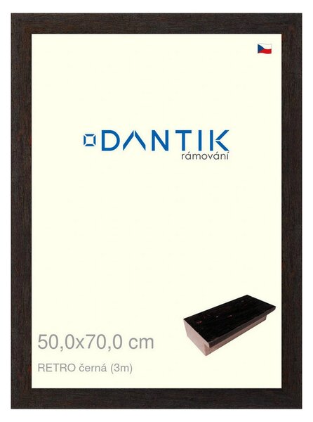 DANTIK rám na obraz 50x70 | RETRO černá (Plexi Čiré)