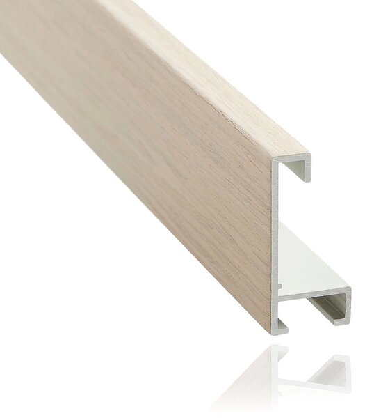 DANTIK rám na obraz 80x120 | ALU Dýha slonová kost (Plexi Čiré)