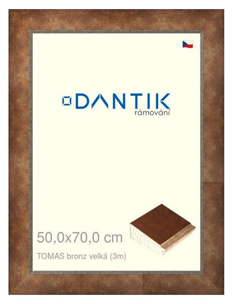 DANTIK rám na obraz 50x70 | TOMAS bronz velká (Plexi Čiré)