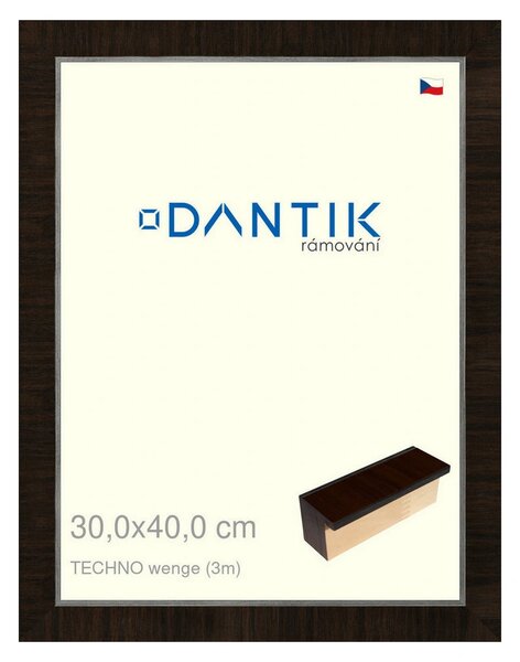 DANTIK rám na obraz 30x40 | TECHNO wenge (Plexi Čiré)