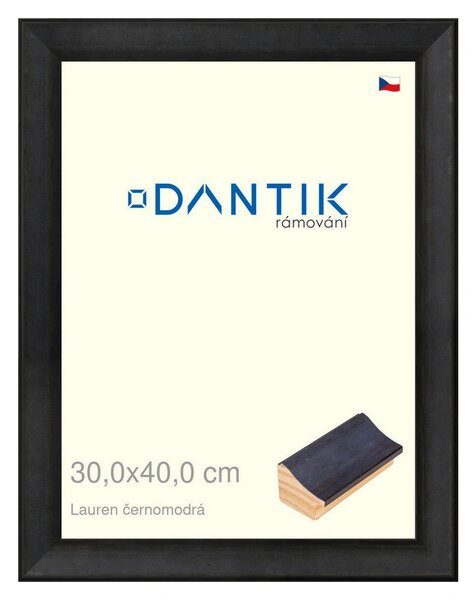 DANTIK rám na obraz 30x40 | Lauren čenomodrá (Plexi Čiré)