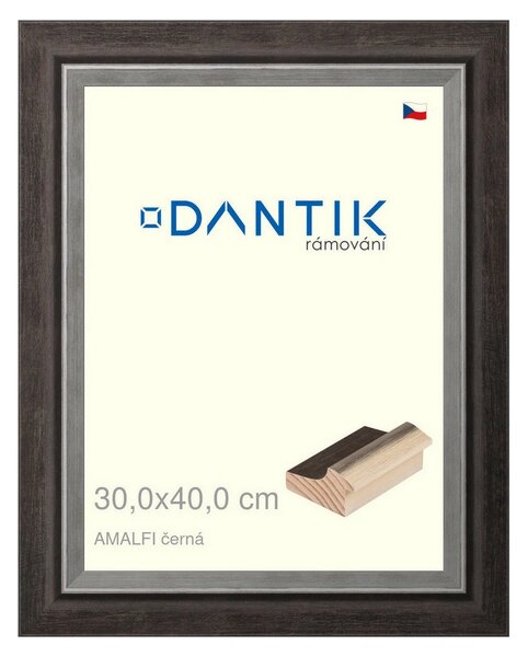 DANTIK rám na obraz 30x40 | AMALFI černá (Plexi Čiré)