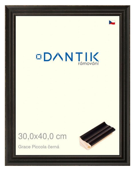 DANTIK rám na obraz 30x40 | Grace Piccola černá (Plexi Čiré)