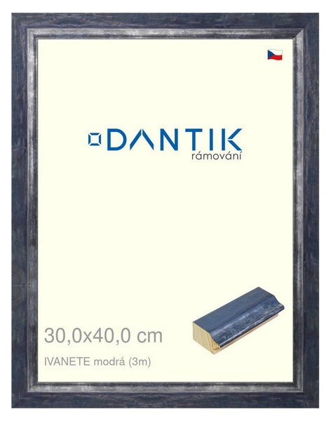 DANTIK rám na obraz 30x40 | IVANETE modrá (Plexi Čiré)