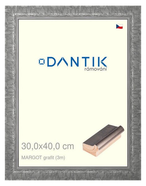 DANTIK rám na obraz 30x40 | MARGOT grafit (Plexi Čiré)