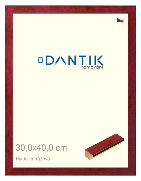 DANTIK rám na obraz 30x40 | PIATTA tm.růžová (Plexi Čiré)