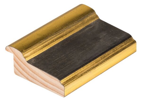 DANTIK rám na obraz 30x40 | Oro Fino černozlatá (Plexi Čiré)